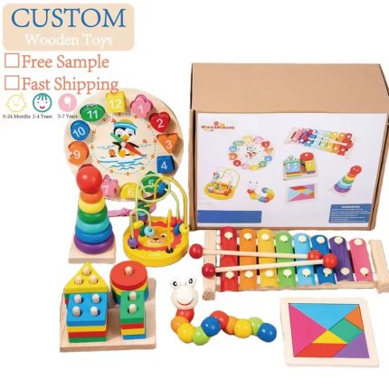 Montessori Early Education Wooden Baby Intellectual Development Toys Music Funny Hand Knock Toy for 1-3 Year Old